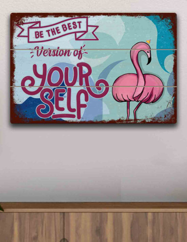 VINOXO Vintage Motivational Quotes Wall Art Frames - Be The Best Version Of Yourself