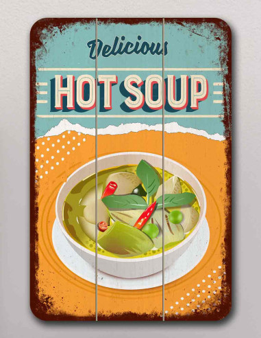 VINOXO Cafe Wall Art Painting Frame - Hot Soup