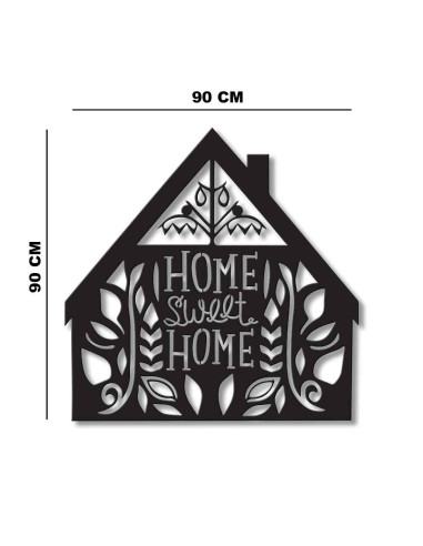 VINOXO Home Sweet Home metal wall art in 60 x 60 cm size