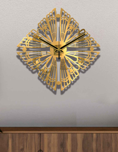 VINOXO Vintage Metal Analogue Wall Clock - How Time Flies