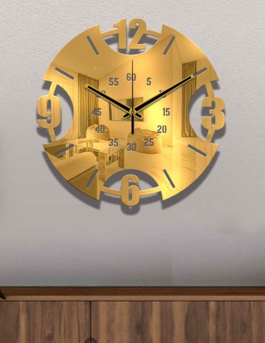 VINOXO Vintage Metal Analogue Wall Clock - Perfectly Carved