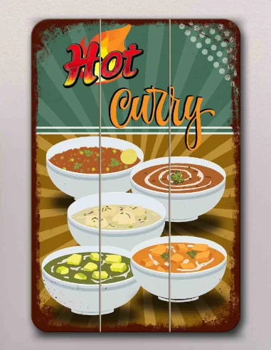 VINOXO Cafe Wall Art Painting Frame - Hot Curry