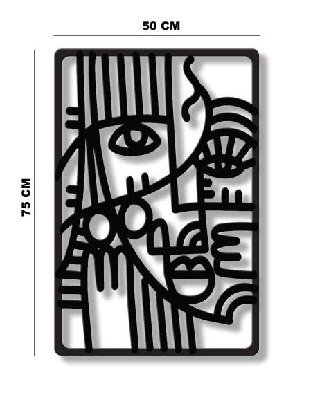 Contemporary abstract face wall art in durable metal Contemporary abstract face wall art in durable metal