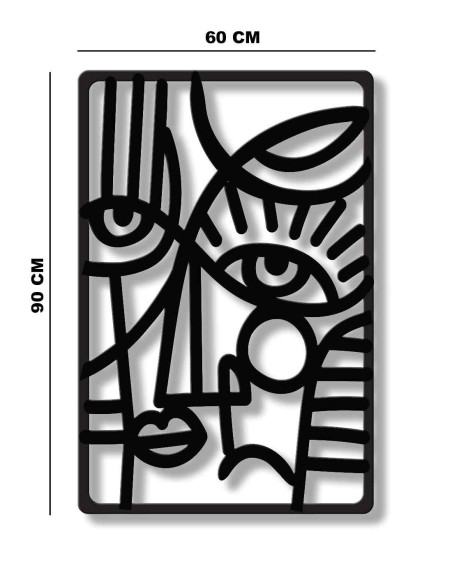Abstract face metal wall art panel, minimalist modern decor Abstract face metal wall art panel, minimalist modern decor