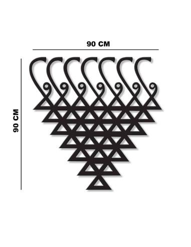 Saraswati yantra metal wall art for office and study room styling
