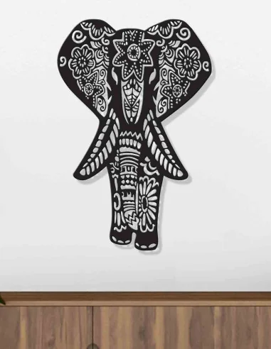 VINOXO Metal Elephant Face Wall Art Hanging Decor