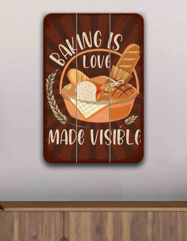VINOXO Bakery Wall Art Painting Frame - Love Baking