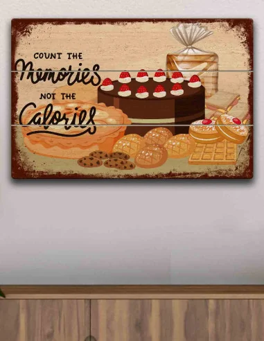 VINOXO Bakery Wall Art Painting Frame - Memories Not Calories