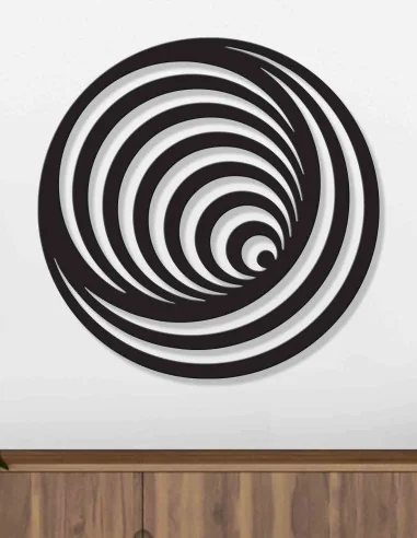 VINOXO Boho Round Metal Wall Hanging Art Decor - 3D Circle Of Life