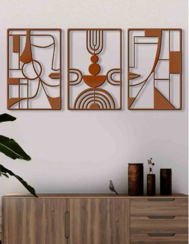 VINOXO Modern Boho Metal Wall Art Set of 3...