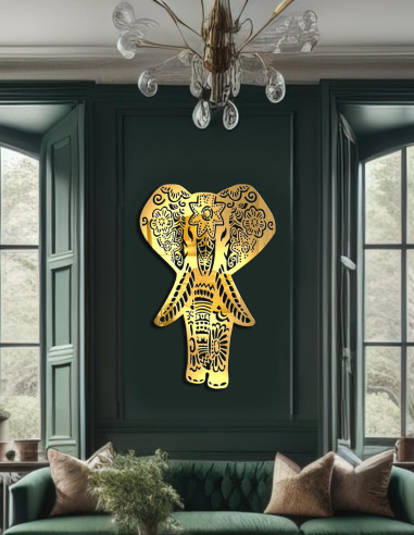 VINOXO Metal Elephant Wall Art Hanging Decor