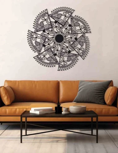 VINOXO Metal Mandala Wall Hanging Art Decor - Chakra