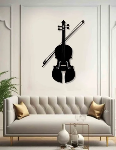 VINOXO Metal Music Violin Wall Art Painting Decor