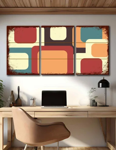 VINOXO Boho Style Wall Decor - Large Cubes - Set of 3