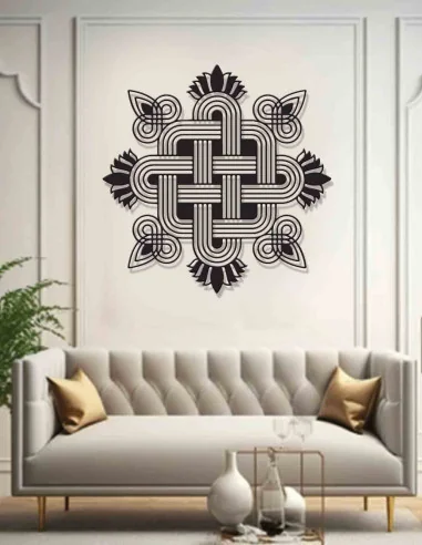 VINOXO Metal Simple Mandala Art On Wall - Intertwined