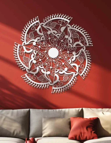 VINOXO Metal Mandala Wall Hanging Art Decor - Chakra