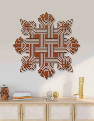 VINOXO Metal Simple Mandala Art On Wall - Intertwined