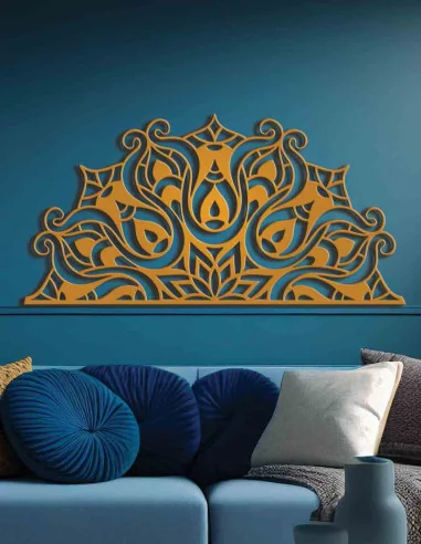 VINOXO Metal Half Mandala Wall Hanging Art Decor - Elegance