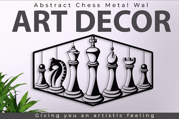 Metal Chess Wall Art Decor